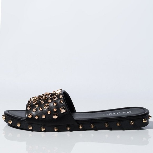 NEW🔥Jeweled Spike Studded Slide Sandal Flip Flops - Picture 3 of 6